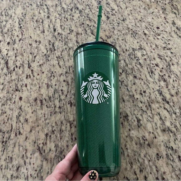 Starbucks "green apron" 24oz tumbler 2024 employee edition straw coffee - Picture 7 of 7